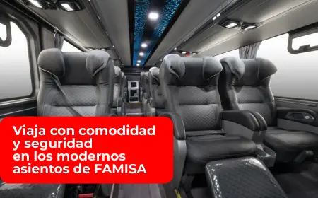 Viaja con comodidad y seguridad en los modernos asientos de FAMISA
